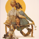 Rockwell_Boy and Girl gazing at the Moon_1926
